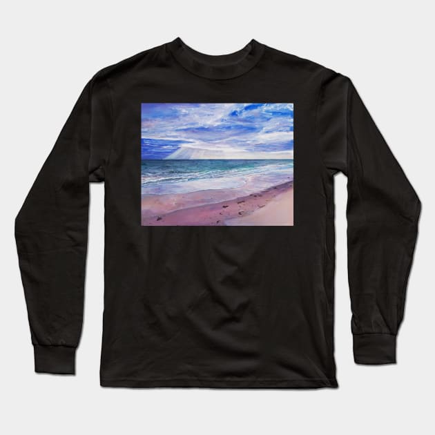 Peaceful Beach Long Sleeve T-Shirt by Chrisprint74